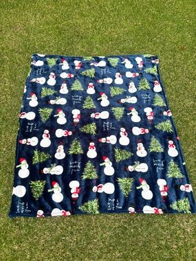 Holiday Time Fleece Snowman Blanket